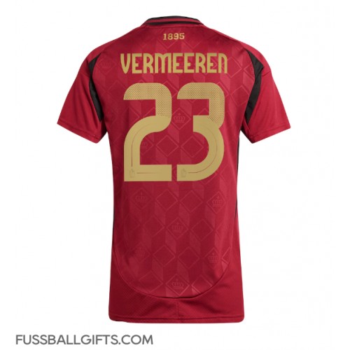 Belgien Arthur Vermeeren #23 Fußballbekleidung Heimtrikot Damen EM 2024 Kurzarm